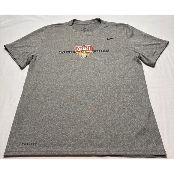Purdue Football Nike Short Sleeve Shirt Size Large Grey Cheez It Citrus Bowl - Picture 1 of 9